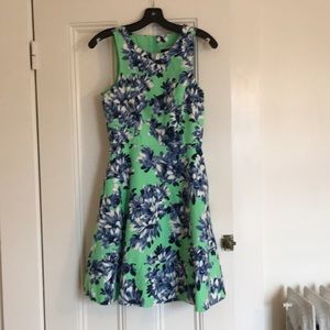 J.crew green and blue floral sundress